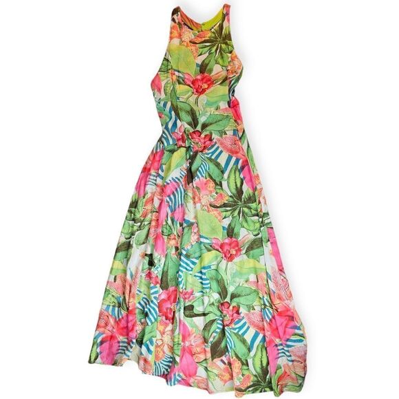 Farm Rio Tropical Flower Maxi Dress Small - Picture 2 of 12